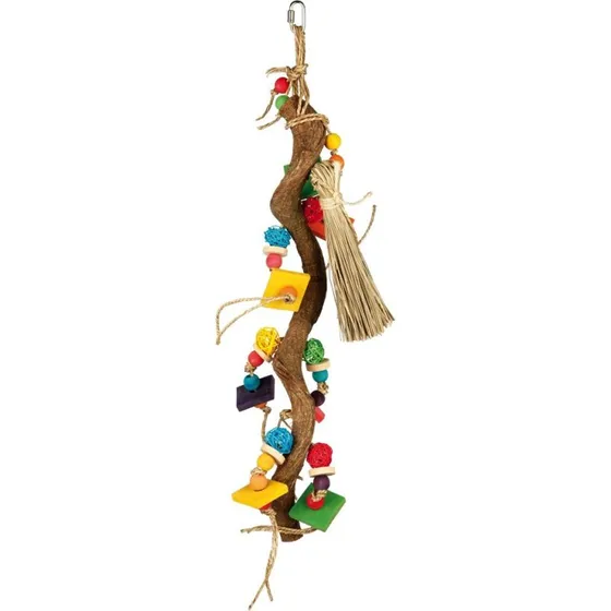 Trixie Juguete Madera con Pelotas Mimbre 56 cm