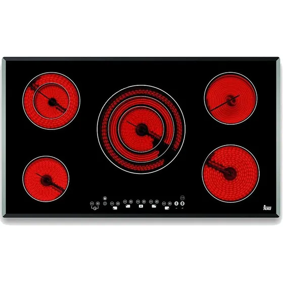 Teka TR 951 Placa Vitrocerámica 90 cm, 5 Zonas, Negro