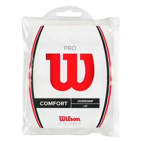 Wilson Pro Overgrip Blanco (Pack de 12 unidades)