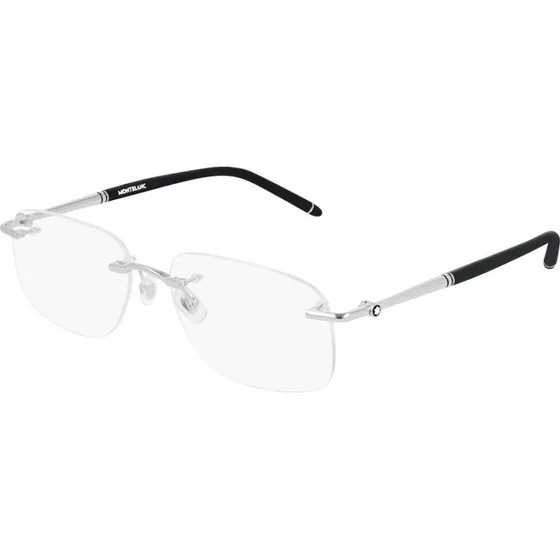 Montblanc MB0071O Gafas de Vista Hombre Plata Geométricas
