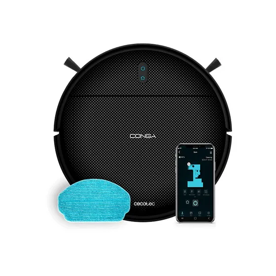 Robot aspirador y friegasuelos Cecotec Conga M10 Negro