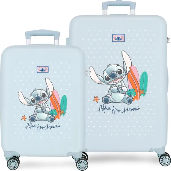 Set de 2 Maletas Trolley ABS Stitch Disney 55-65cm