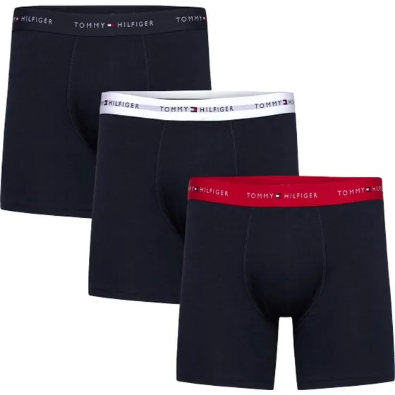 Tommy Hilfiger Pack de 3 Boxer Briefs de Algodón - Azul, Talla L