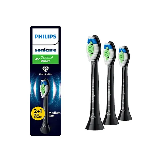 Philips Sonicare HX6063/88 W2 Optimal White - Pack 2+1 Negro