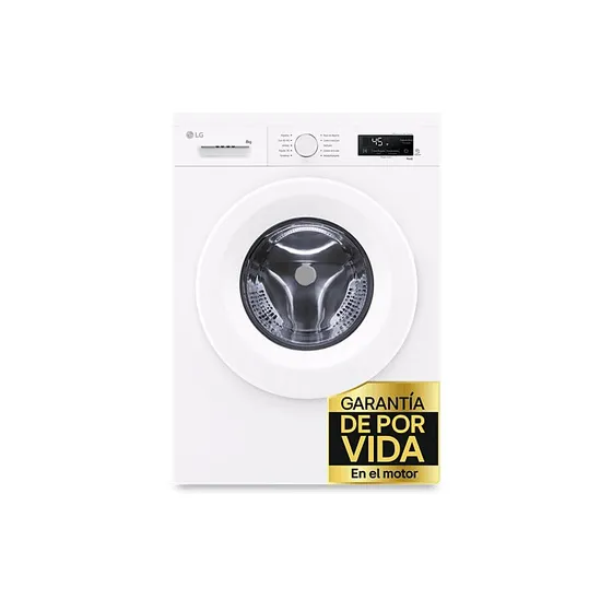 Lavadora LG F4X1008NWH 8 kg 1400 rpm AI Direct Drive Blanco Marfil
