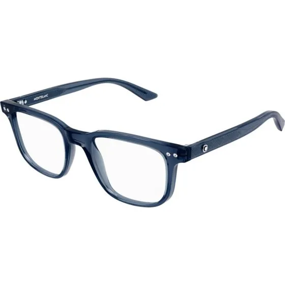 Montblanc MB0256O Gafas de Vista Cuadradas para Hombre - Azul
