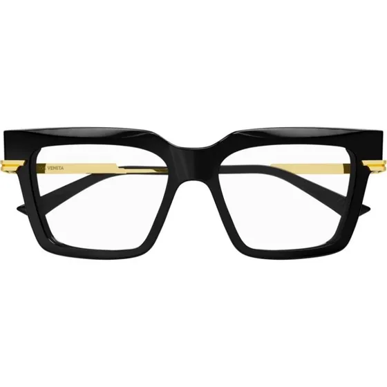 Bottega Veneta BV1243O Gafas de Vista Cuadradas para Mujer - Negro
