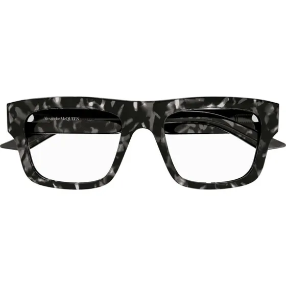 Alexander McQueen AM0452O Gafas de Vista Cuadradas Color Habano