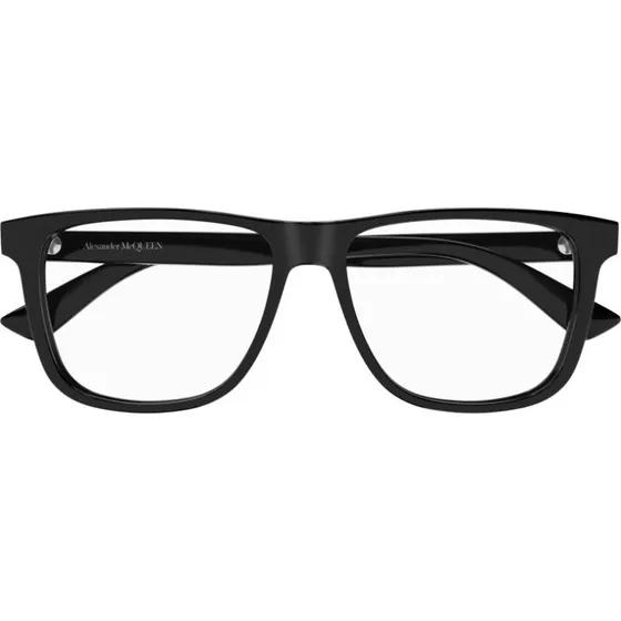 Alexander McQueen AM0463O Gafas de Vista Cuadradas para Hombre - Negro
