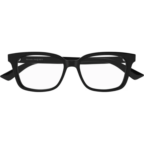 Alexander McQueen AM0464O Gafas de Vista Cuadradas Negras para Mujer
