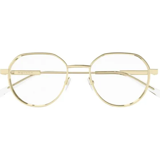 Alexander McQueen AM0479O Gafas de Vista Redondas Oro