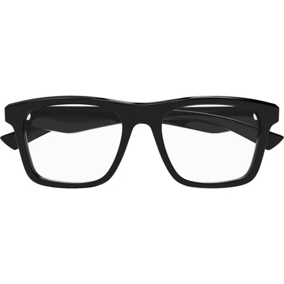 Alexander McQueen AM0475O Gafas de Vista Cuadradas Unisex Negro