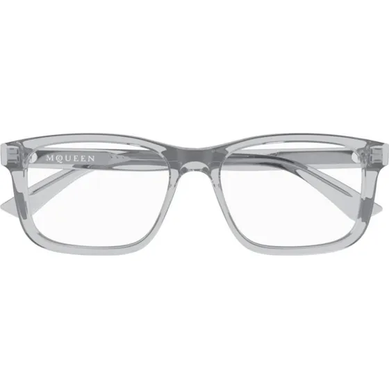 Alexander McQueen AM0486O Gafas de Vista Cuadradas Azules para Hombre