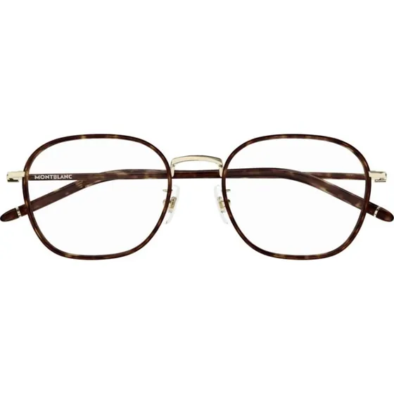 Montblanc MB0368OA Gafas de Vista Hombre Geométricas Habano
