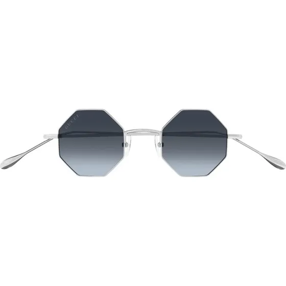 Gucci Gg1814s Gafas de Sol Geométricas Unisex Plata y Azul 41mm