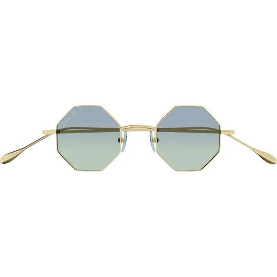 Gucci Gg1814s Gafas de Sol Geométricas Oro y Azul Unisex
