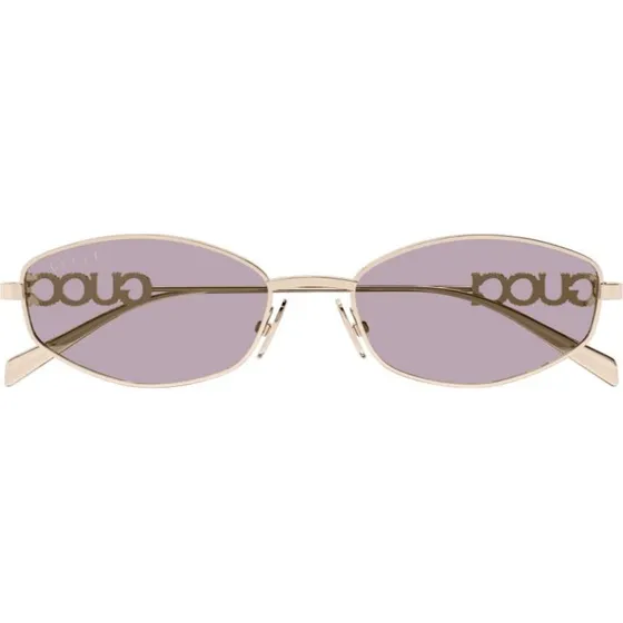 Gucci Gg1802s Gafas de Sol Mujer Oro Redondas Morado 55mm