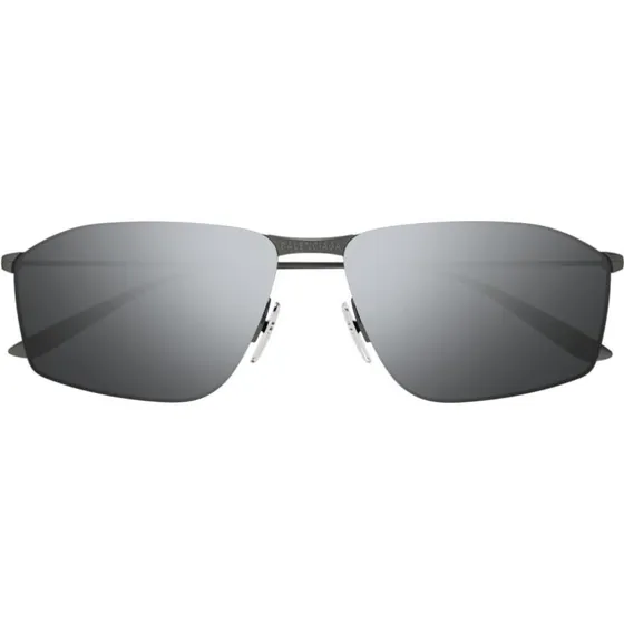 Balenciaga BB0413S Gafas de Sol Cuadradas Rutenio Plata 62mm