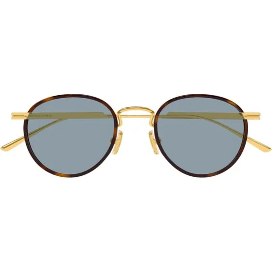 Bottega Veneta BV1389S Gafas de Sol Redondas Oro y Azul para Hombre