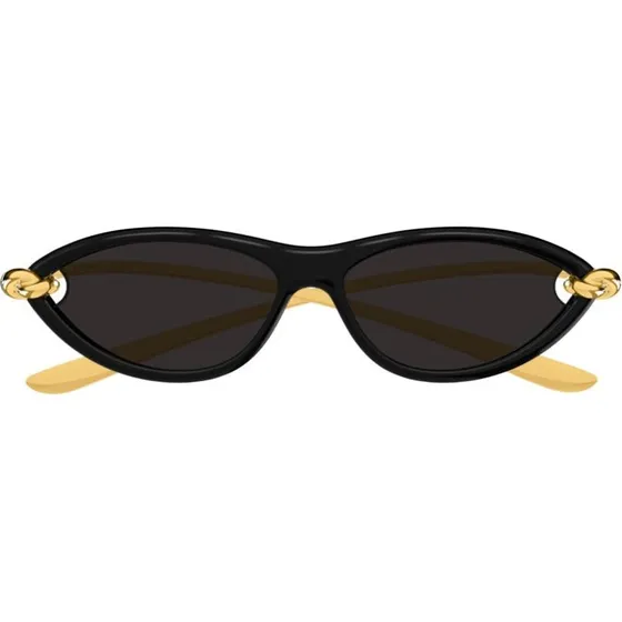 Bottega Veneta BV1390S Gafas de Sol Ojo de Gato Negro Gris 56mm