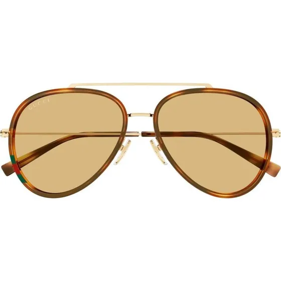 Gucci GG1981S Gafas de Sol Piloto Habano y Lentes Naranja 56mm
