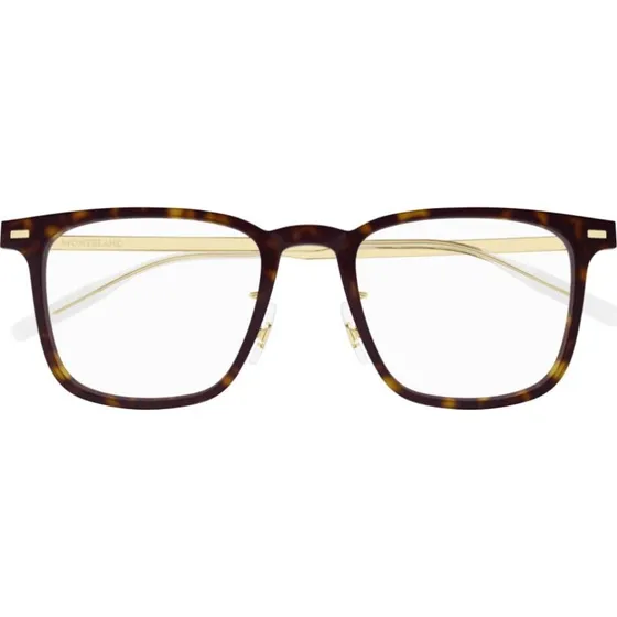 Montblanc MB0395ON Gafas de Vista Cuadradas para Hombre - Habano