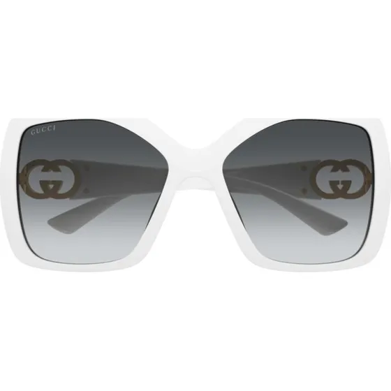 Gucci GG2015S Gafas de Sol Oversize Blancas con Lentes Grises