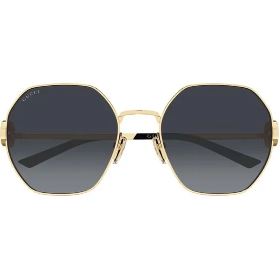 Gucci GG2046S Gafas de Sol Geométricas Oro y Gris 58mm
