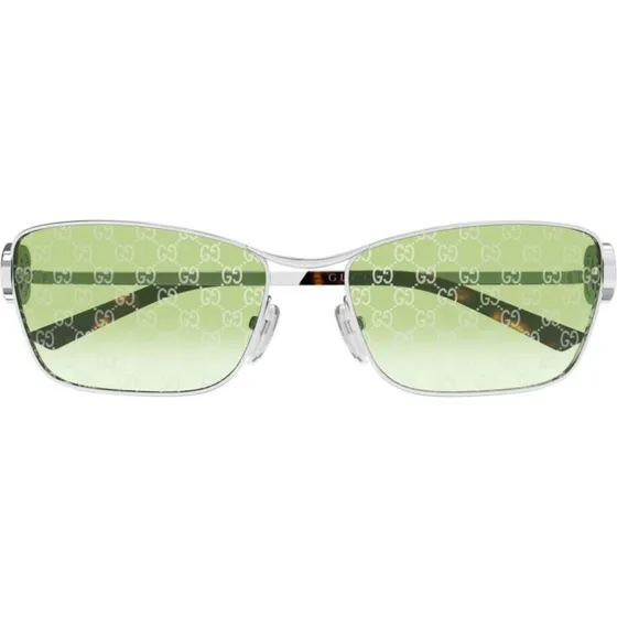 Gucci Gg2045s Gafas de Sol Ojo de Gato Plata y Lente Verde 58mm