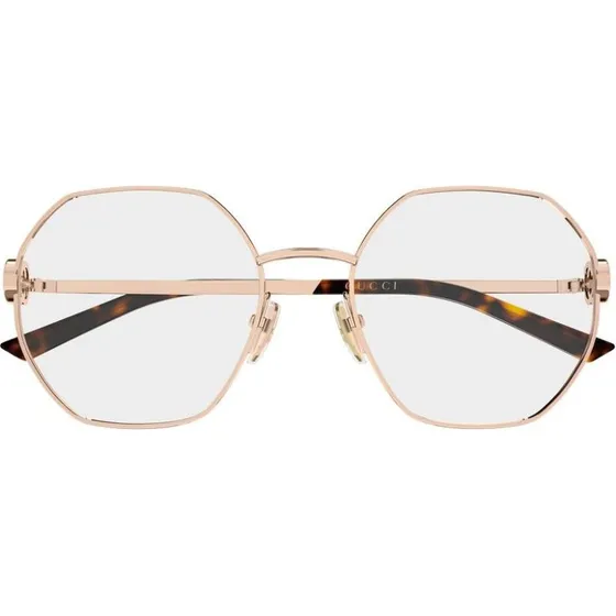 Gucci GG2048O Gafas de Vista Geométricas para Mujer en Oro Rosa
