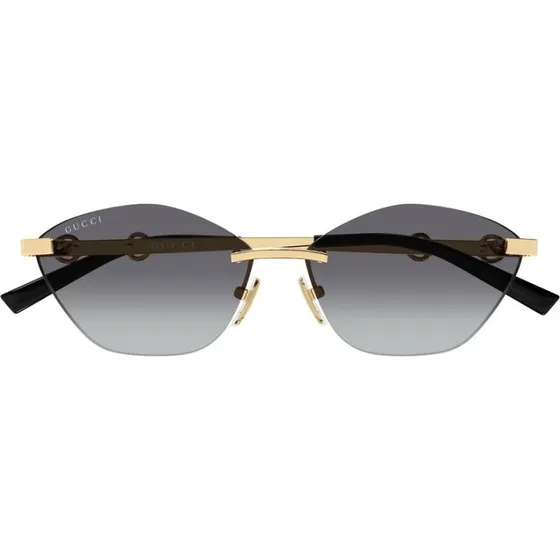 Gucci GG2050S Gafas de Sol Cat Eye Oro y Lentes Grises 59mm