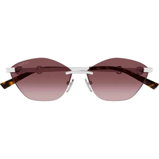Gucci GG2050S Gafas de Sol Cat Eye Plata y Lentes Rojas 59mm