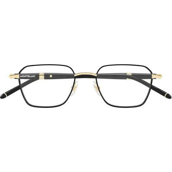 Montblanc MB0485O Gafas de Vista Cuadradas para Hombre - Negro/Oro