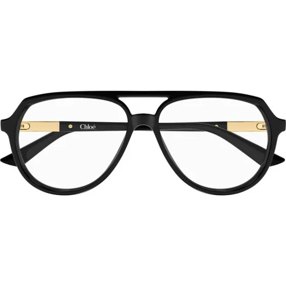 Chloé Ch0366O Gafas de Vista Piloto para Mujer en Acetato Negro