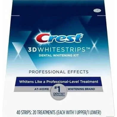 Crest 3D White Professional Effects Tiras Blanqueadoras, 40 tiras