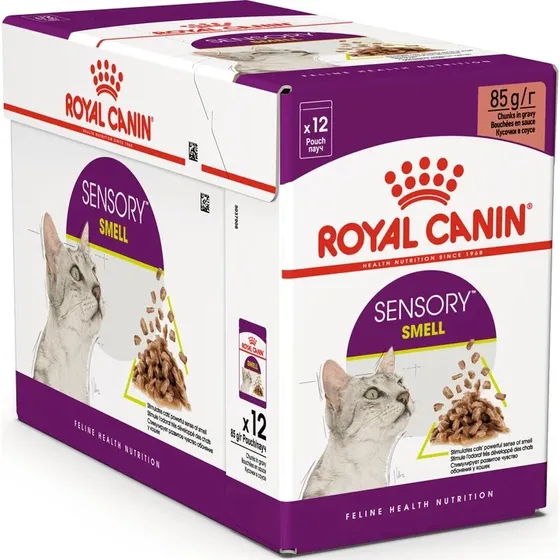 Royal Canin Sensory Smell Comida Húmeda para Gatos en Salsa, 12 x 85 g