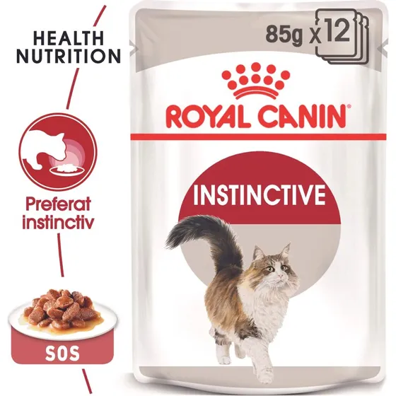 Royal Canin Instinctive Adult Comida Húmeda en Salsa para Gatos, 12 x 85g