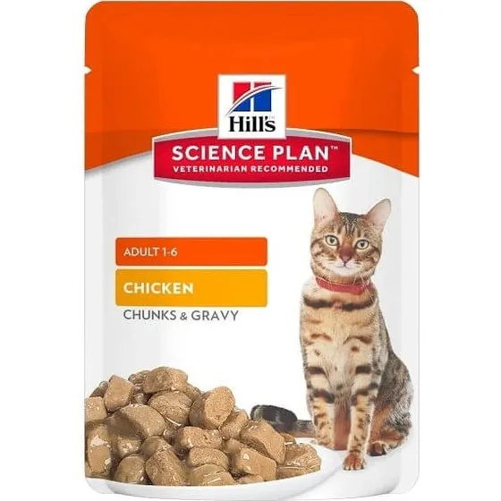 Hill's Science Plan Adult Feline Mordiscos de Pollo en Salsa (48 x 85g)