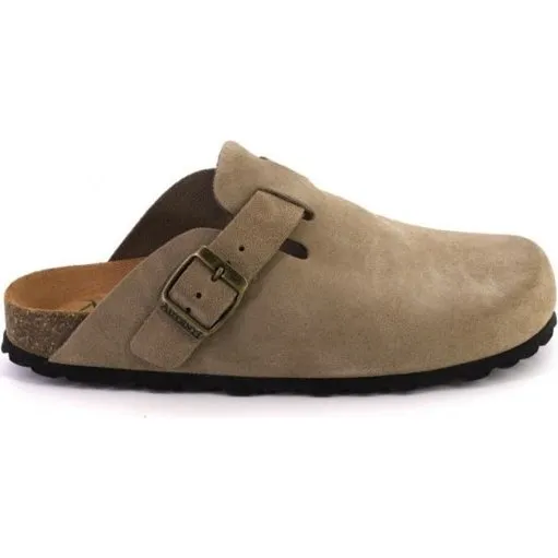 Keslem Zueco Destalonado para Mujer en Piel Color Taupe Talla 36