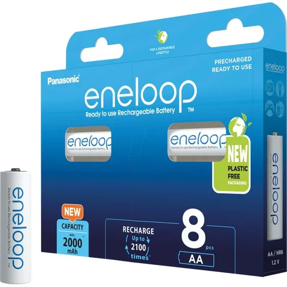 Panasonic Eneloop AA 2000 mAh 8 Unidades