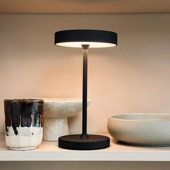 Dyberg Larsen Lámpara de Mesa LED Starlight Negra Recargable