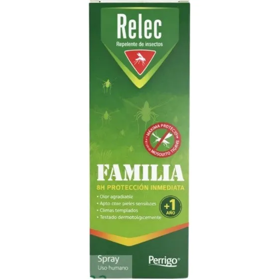 Relec Repelente de Mosquitos Spray Familia 100 ml - 8h Protección