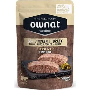 Ownat Wetline Sterilized Pollo y Pavo 12 x 85g