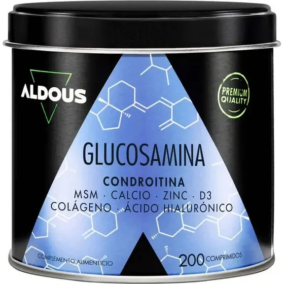Aldous Bio Glucosamina, Condroitina, MSM, Colágeno y Vitamina D3 - 200 Comprimidos