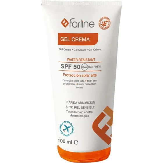 Farline Gel-Crema Protector Solar SPF50 Viaje 100 ml