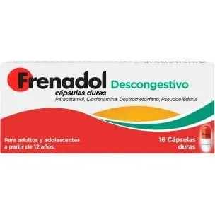 Frenadol Descongestivo 16 Cápsulas