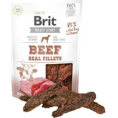 Brit Jerky Snacks Filetes de Ternera 80g