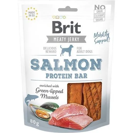 Brit Jerky Snack Protein Bar Salmón 80g
