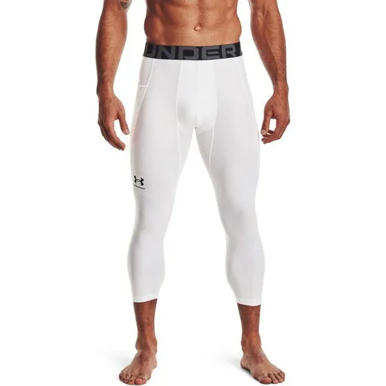 Under Armour HeatGear 3/4 Mallas Blanco/Negro
