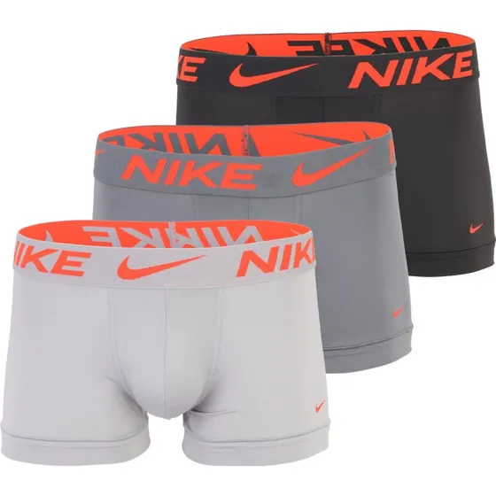 Nike Calzoncillos Boxer Pack de 3 - Gris, Negro y Naranja